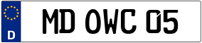 Trailer License Plate